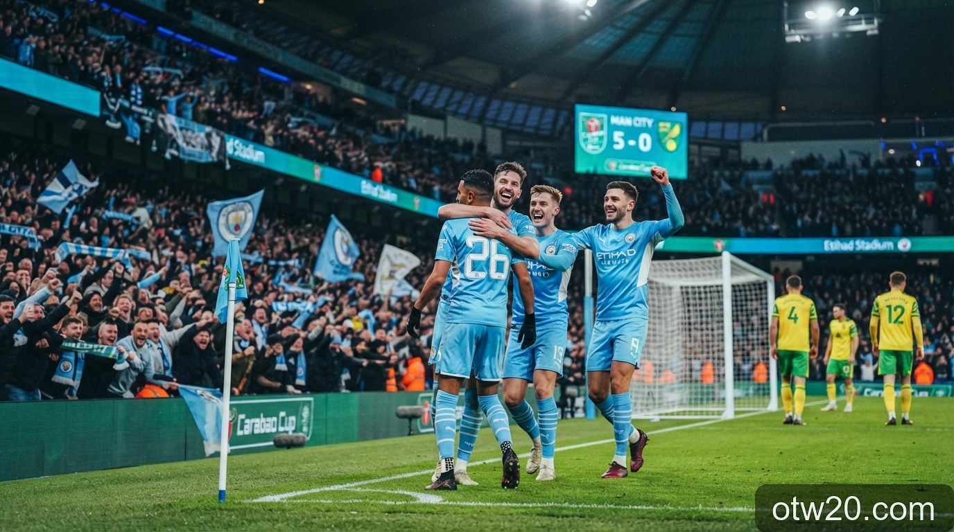 Man City hủy diệt Norwich 5-0: Khi đội hình dự bị cũng là 'cơn ác mộng' tại Carabao Cup